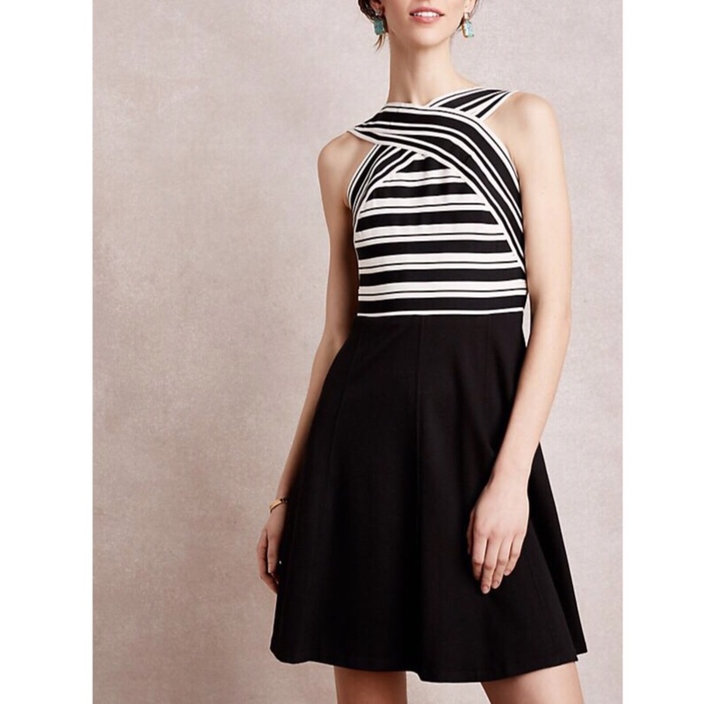 Anthropologie Crosswise Flare Dress